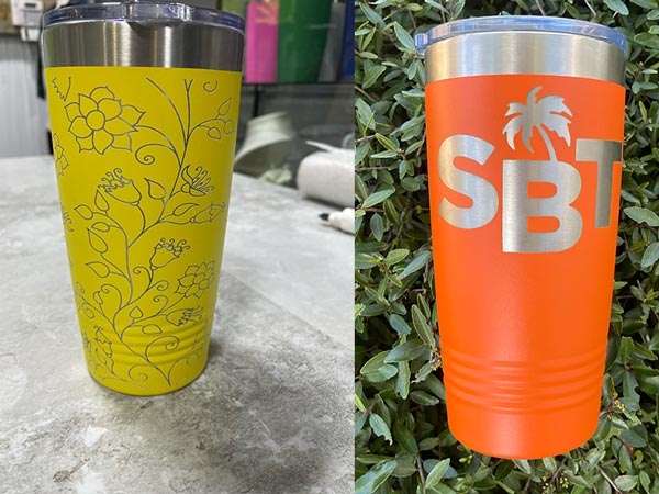 laser engraved water tumblers example