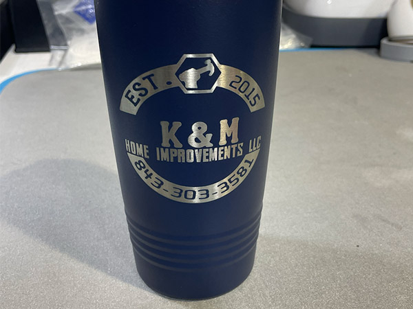 laser engraved tumbler example